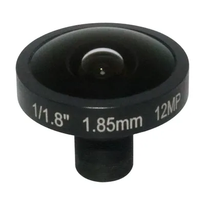 Foctek M12xP0.5 Mount F2.0 Aperture CCTV Lens with 12MP 1.85mm 5.6mm 185 degree Fisheye Lens